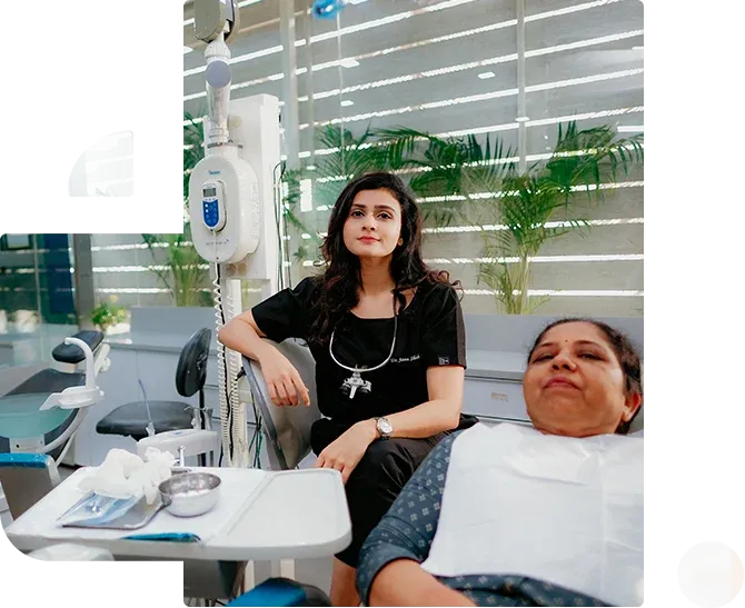 Oris Smiles dentist with patient in treatment room